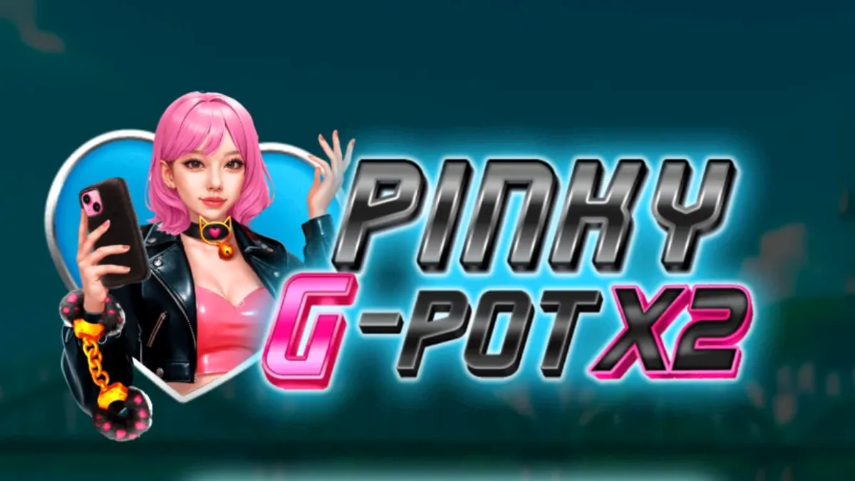 Interface neon do jogo de slot Pinky G-Pot X2 com elementos de cultura urbana de Seul