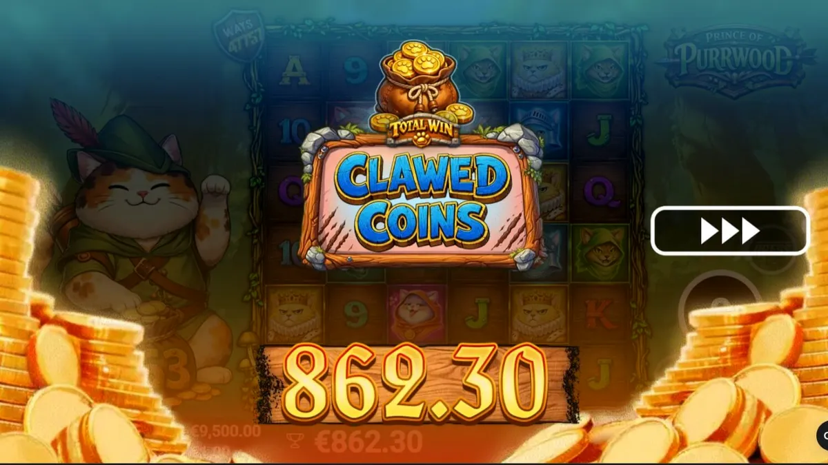 Prince of Purrwood slot com tema de gatos medievais